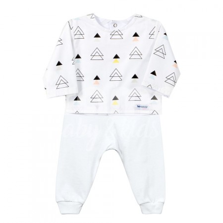 Conjunto Pagão 3 Peças Estampado New York Triângulo Colorido - Tamanho Único