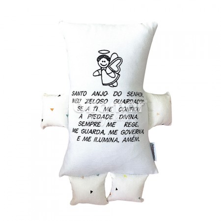 Almofada para Bebê Soninho Oração Anjo da Guarda Bracinho New York Mini Triângulo Colorido