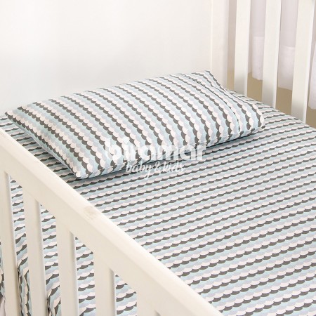 Lençol para Mini Cama 2 Peças Estampado Nassau - Lençol c/ Elástico e Fronha
