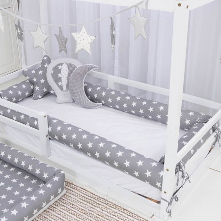 Kit Montessoriano Mini Cama Rolinho 4 Peças Sky Cnz (Colchão 1,50 x 0,70)