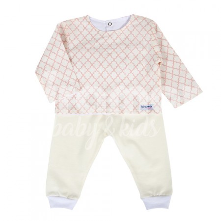 Conjunto Pagão para Bebê 3 Peças Estampado Jardim Secreto Nice Rosa - Tamanho Único