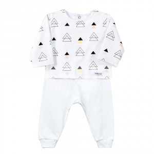 Conjunto Pagão 3 Peças Estampado New York Triângulo Colorido - Tamanho Único