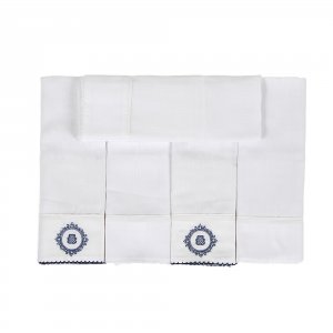 Conjunto 5 Fraldas para Bebê Cremer Luxo Vineyard Marinho