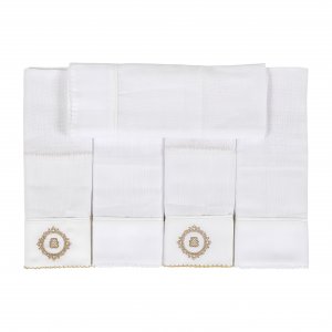Conjunto 5 Fraldas para Bebê Cremer Luxo Vineyard Bege