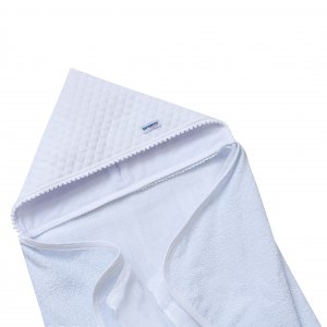 Toalha de Banho para Bebê Felpuda Revestida Fralda Solta Pompom Blanche Matelassado