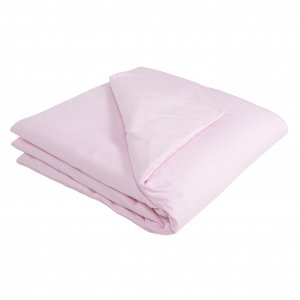 Edredom de Berço Estampa Dupla Face e Duvet Xadrez Rosa