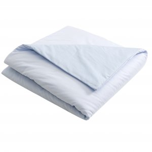 Edredom de Berço Estampa Dupla Face e Duvet Xadrez Azul