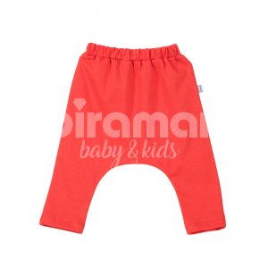 Calça Saruel para Bebê e Kids Malha GG - Vermelho