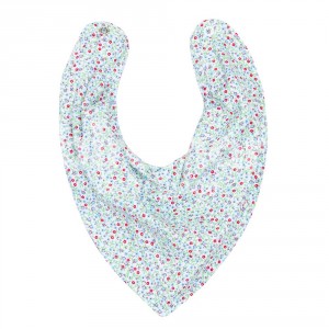 Babador Bandana para Bebê Floral Amor Perfeito 100% Algodão