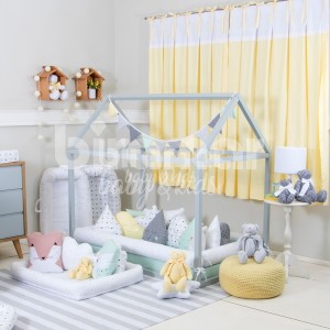Kit Montessoriano Rolinho Solteiro 4 Peças New York Mini Triângulo Colorido