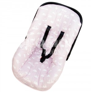 Capa para Bebê Conforto Ajustável Cisne Rosa