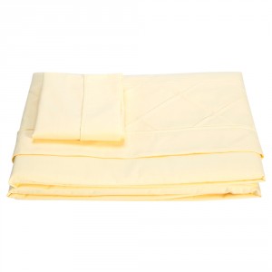 Jogo de Lençol Montessoriano Solteiro Cama Box 3 Peças Percal Amarelo