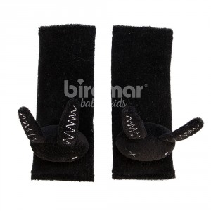 Protetor de Cinto para Bebê Plush Bordado Sweet Bunny Preto