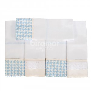 Conjunto 5 Fraldas para Bebê Cremer Luxo Windsor Azul