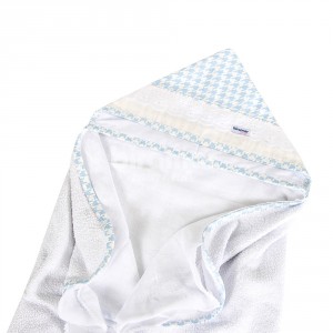 Toalha de Banho para Bebê Felpuda Revestida Fralda Solta Windsor Azul
