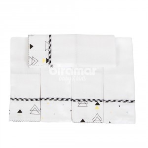 Conjunto 5 Fraldas para Bebê Cremer Luxo New York Triângulo Colorido