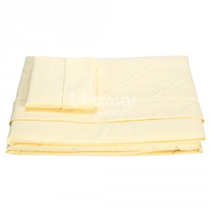 Jogo de Lençol Montessoriano Mini Cama 3 Peças Percal Amarelo (Colchão 1,50x0,70x0,12)