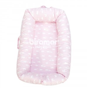 Bercinho Portátil Ninho para Bebê Sleep UM Master Cisne Rosa