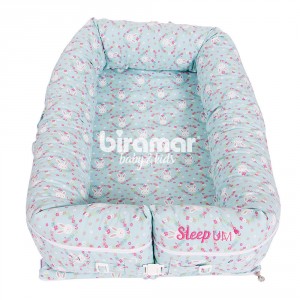 Bercinho Portátil Ninho para Bebê Sleep UM Coelho Verde