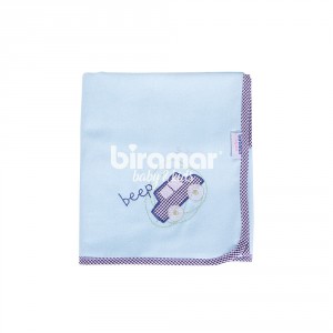 Cueiro Aflanelado para Bebê Bordado Caminhão Azul/Marinho