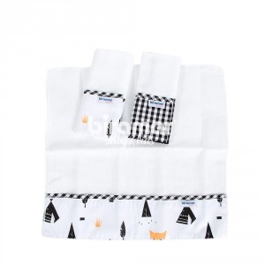 Boquinha Fralda Cremer 3 Peças para Bebê Fox Preto