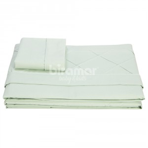 Jogo de Lençol Montessoriano 3 Peças Percal Mint (Colchão 1,60x0,78x0,12)