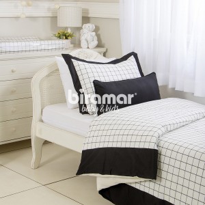 Edredom Solteiro / Kids Dupla Face e Duvet Boston Preto