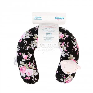 Protetor de Pescoço para Bebê Estampa Catarina Preto