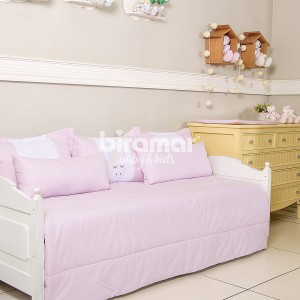 Kit Cama Babá 7 peças com Saia Lollipop III Unicórnio Rosa