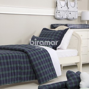 Kit Cama Solteiro 3 Peças Helvetia Marinho (Colchão 1,88 x 0,88)