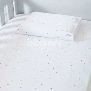 Lençol para Mini Cama 2 Peças Estampado New York Mini Triângulo Colorido - Lençol c/ Elástico e Fronha