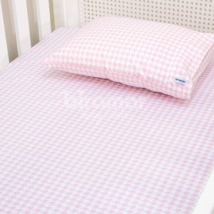 Lençol para Mini Cama 2 Peças Estampado Windsor Rosa - Lençol c/ Elástico e Fronha