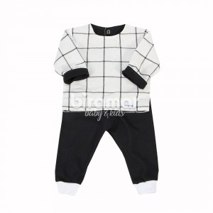 Conjunto Pagão 3 Peças Estampado Boston Preto - Tamanho Único