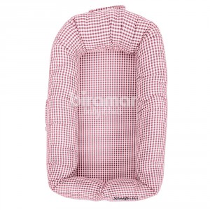 Bercinho Portátil Ninho para Bebê Sleep UM Master Xadrez Médio Vermelho