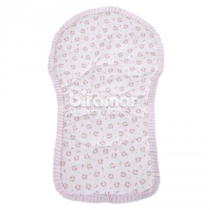 Capa para Carrinho de Bebê Bordada Tiffany Floral Rosa
