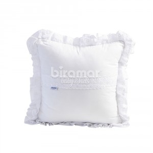 Almofada para Bebê Soninho Bordado Inglês Branco