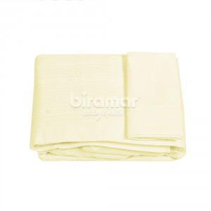 Jogo de Lençol Montessoriano Solteiro Cama Box 3 Peças Percal Amarelo