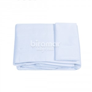 Jogo de Lençol Montessoriano Solteiro Cama Box 3 Peças Percal Azul