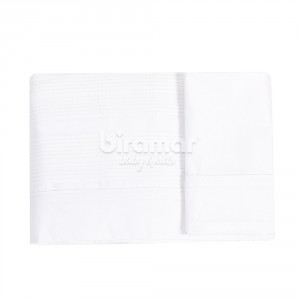Jogo de Lençol Montessoriano Solteiro 3 Peças Percal Branco