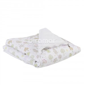 Edredom de Mini Cama Dupla Face e Duvet Estampa Bella Rosa