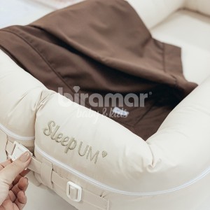 Bercinho Portátil Ninho para Bebê Sleep UM Percal Bege