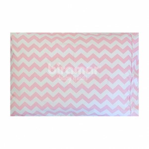 Fronha Solteiro Estampada Soho Chevron Rosa