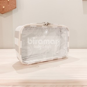 Bolsa Organizadora Vinil P Benício Listras Bege
