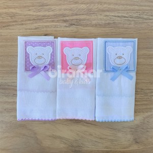 Boquinha Fralda Cremer 3 Peças para Bebê Premiere Colors Menina