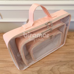 Kit Bolsa Organizadora 3 Peças Korino Salmão