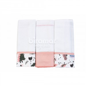 Conjunto 3 Fraldas para Bebê Cremer Luxo Barrado Wish