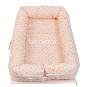 Bercinho Portátil Ninho para Bebê Sleep UM Master (1,00m x 60cm x 15cm) Abacaxi Dourado