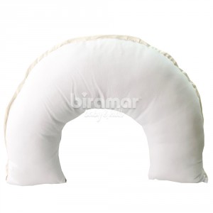 Almofada de Amamentação para Bebê Piquet Branco / Marfim