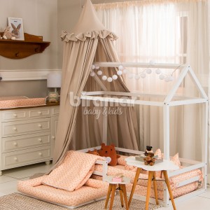 Kit Montessoriano Mini Cama Rolinho 4 Peças Abacaxi Dourado (Colchão 1,50 x 0,70)