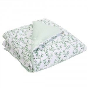Edredom de Berço Estampa Dupla Face e Duvet Benício Botanical Verde